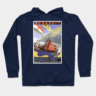 Hungarian Grand Prix, Budapest 1936: Vintage Poster Design Hoodie